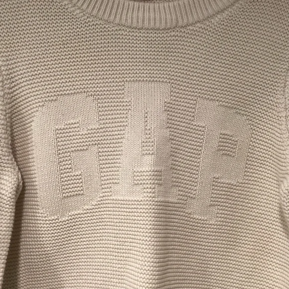 GAP Women's cream Crew Neck Sweater with logo Size Small - Picture 2 of 5